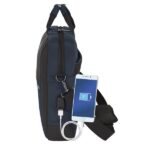 Safta Business Borsa per laptop fino a 15,6" - Doppia maniglia - Connettore USB - Tasca nascosta - Tracolla regolabile - Manici rivestiti - Cinghia per valigie - 410x90x330mm - Colore blu navy - immagine 3