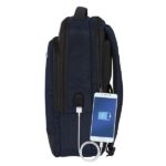 Safta Business Zaino per laptop fino a 15,6" - Connettore USB - Tasca per tablet - Portabottiglie - Organizer frontale - Doppia maniglia - 290x150x440 mm - Colore blu navy - immagine 3