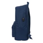 Safta Real Madrid Chica Marino Zaino per laptop fino a 15,6" - Scomparto antifurto - Connettore USB - Base imbottita - Ergonomico - Maniglia superiore - 310x180x440mm - Colore blu navy - immagine 3