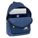 Safta Munich Blue Indigo Zaino per laptop fino a 14,1" - Tasca per tablet - Doppia maniglia - Spallacci ergonomici - Schienale traspirante - 20 L - 310 x 160 x 410 mm - Colore blu navy - immagine 4