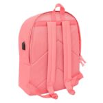 6" - Antifurto - Connettore USB - Base imbottita - Tasca frontale - Spallacci ergonomici - Maniglia superiore - 310x180x440 mm - Colore corallo