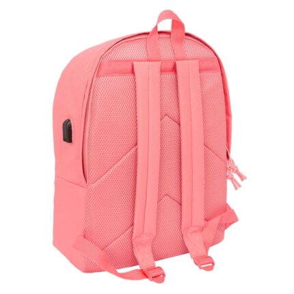 6" - Antifurto - Connettore USB - Base imbottita - Tasca frontale - Spallacci ergonomici - Maniglia superiore - 310x180x440 mm - Colore corallo