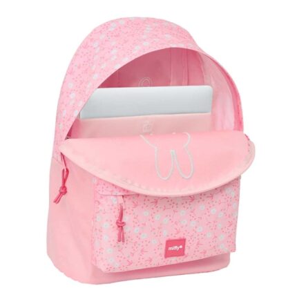 1" - Tasca per tablet - Doppia maniglia - Spallacci ergonomici - Schienale imbottito - Manici rivestiti - 310x160x410 mm - Colore rosa