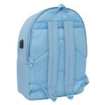 6" - Connettore USB - Base imbottita - Doppia maniglia - Spallacci ergonomici - Maniglia superiore - 310x180x440mm - Colore blu
