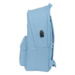Safta El Ganso Basics Cerulean Zaino per laptop fino a 15,6" - Connettore USB - Base imbottita - Doppia maniglia - Spallacci ergonomici - Maniglia superiore - 310x180x440mm - Colore blu - immagine 3