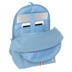 Safta El Ganso Basics Cerulean Zaino per laptop fino a 15,6" - Connettore USB - Base imbottita - Doppia maniglia - Spallacci ergonomici - Maniglia superiore - 310x180x440mm - Colore blu - immagine 5