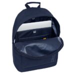 Safta Kappa Basics Zaino per laptop fino a 14,1" - Tasca per tablet - Doppia maniglia - Spallacci ergonomici - Schienale imbottito - 20 L - 310x160x410 mm - Colore blu navy - immagine 4