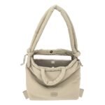Safta Moos Capsula Zaino per laptop fino a 14,1" - Chiusura magnetica - Chiusura con lacci - Manici imbottiti - Tasca esterna - 18,80 L - 400x170x310 mm - Colore beige - immagine 4