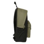 Safta Munich West Zaino per laptop fino a 14,1" - Portabottiglie - Doppia maniglia - Spallacci ergonomici - Schienale imbottito - Maniglia superiore - 310x130x430 mm - Colore nero e verde - immagine 3
