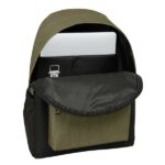 Safta Munich West Zaino per laptop fino a 14,1" - Portabottiglie - Doppia maniglia - Spallacci ergonomici - Schienale imbottito - Maniglia superiore - 310x130x430 mm - Colore nero e verde - immagine 4
