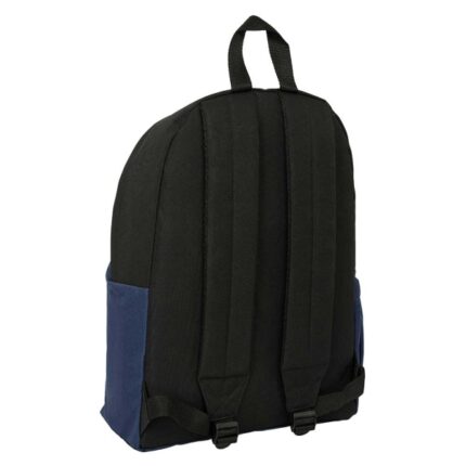 1" - Tasca frontale - Portabottiglie - Doppia maniglia - Spallacci ergonomici - Maniglia superiore - 310x130x430mm - Colore blu navy