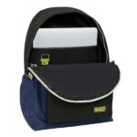 Safta Munich Track Zaino per laptop fino a 14,1" - Tasca frontale - Portabottiglie - Doppia maniglia - Spallacci ergonomici - Maniglia superiore - 310x130x430mm - Colore blu navy - immagine 4
