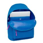 Safta Benetton Basics Azulina Zaino per laptop fino a 14,1" - Tasca per tablet - Tasca posteriore - Doppia maniglia - Spallacci ergonomici - Maniglia superiore - 20 L - 310x160x410 mm - Colore blu - immagine 4