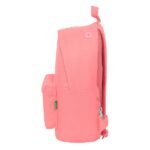 Safta Benetton Basics Zaino per laptop fino a 14,1" - Tasca per tablet - Cinghia per chiavi - Tasca posteriore - Doppia maniglia - Manico rivestito - 20 L - 310x160x410 mm - Colore corallo - immagine 3