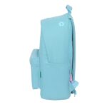 Safta Benetton Basics Celeste Zaino per laptop fino a 14,1" - Tasca per tablet - Doppia maniglia - Spallacci ergonomici - Schienale traspirante - 310x160x410mm - Colore azzurro - immagine 3