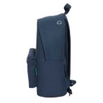 Safta Benetton Basics Antracite Zaino per laptop fino a 14,1" - Interno imbottito - Tasca per tablet - Doppia maniglia - Ergonomico - Manico rivestito - 20 L - 310x160x410 mm - Colore blu navy - immagine 3