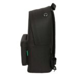 Safta Benetton Basics Zaino per laptop fino a 14,1" - Interno imbottito - Tasca per tablet - Doppia maniglia - Spallacci ergonomici - 20 L - 310x160x410 mm - Colore nero - immagine 3