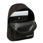 Safta Benetton Basics Zaino per laptop fino a 14,1" - Interno imbottito - Tasca per tablet - Doppia maniglia - Spallacci ergonomici - 20 L - 310x160x410 mm - Colore nero - immagine 4