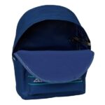 Safta Kappa Marino Zaino per laptop fino a 15,6" - Connettore USB - Base imbottita - Doppia maniglia - Spallacci ergonomici - Maniglia superiore - 24,55 L - 310x180x440 mm - Colore blu navy - immagine 4