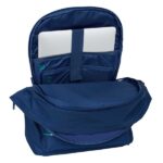 Safta Kappa Marino Zaino per laptop fino a 15,6" - Connettore USB - Base imbottita - Doppia maniglia - Spallacci ergonomici - Maniglia superiore - 24,55 L - 310x180x440 mm - Colore blu navy - immagine 5