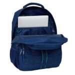 Safta Kappa Marino Zaino per laptop fino a 15,6" - Tasca antifurto - Ergonomico - Cinghia per valigia - 23,46 L - 340 x 150 x 460 mm - Colore blu navy - immagine 5