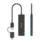 Hub USB 3.1 USB-A/USB-C Aisens - 4xUSB-A - 15 cm - Colore nero - immagine 4
