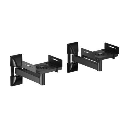 Aisens Pack Supporto universale da parete per altoparlanti - Girevole e inclinabile - Carico massimo 25 kg - Colore nero