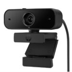 Webcam HP 435 Full HD 1080p - Autofocus - Correzione automatica di luce e colore - Campo visivo 85° - Doppio microfono con riduzione del rumore - Rotazione 360° e inclinazione 15° - Copertura per la privacy - Colore nero