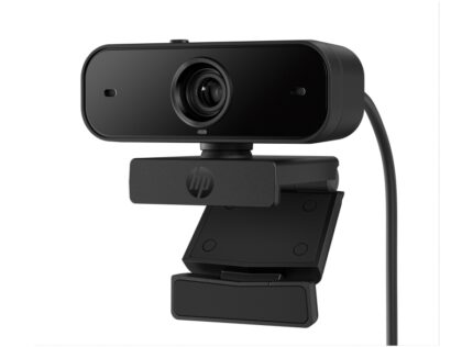 Webcam HP 435 Full HD 1080p - Autofocus - Correzione automatica di luce e colore - Campo visivo 85° - Doppio microfono con riduzione del rumore - Rotazione 360° e inclinazione 15° - Copertura per la privacy - Colore nero