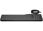 Tastiera USB retroilluminata HP 405 - 12 tasti programmabili - Retroilluminazione LED bianca a 3 livelli - Tasti silenziosi a profilo ribassato - Inclinazione regolabile - Resistente agli schizzi - Colore nero