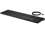 Tastiera USB HP 320K - Tasti silenziosi a basso profilo 2,0 mm - Tasto Copilot IA - LED Bloc Maiusc/Bloc Num - Inclinazione regolabile 0-6° - Realizzata con il 75% di plastica riciclata - Colore nero - immagine 3