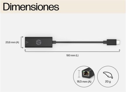 Wake‑on‑LAN e MAC Address Pass‑Through - Design compatto e portatile - Colore nero