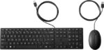 HP 320MK Combo Tastiera e mouse USB - Tastiera compatta a 3 zone - Tasti silenziosi - LED indicatore di blocco - Mouse ottico 1000 DPI con 3 pulsanti - Plug & Play - Colore nero - immagine 2