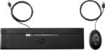 HP 320MK Combo Tastiera e mouse USB - Tastiera compatta a 3 zone - Tasti silenziosi - LED indicatore di blocco - Mouse ottico 1000 DPI con 3 pulsanti - Plug & Play - Colore nero - immagine 3