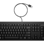 HP 125 Tastiera USB G2 - Tasto Copilot IA - Piedini regolabili - Indicatori LED (Num/Caps) - Tasti a pulsante tipo plunger - Realizzata in plastica riciclata - Colore nero