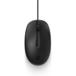 Mouse USB HP 125 - Sensore ottico 1200 DPI - Design ergonomico ambidestro - 3 pulsanti con rotellina di scorrimento - Colore nero