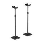 Aisens Pack Supporto universale da pavimento per altoparlanti - Altezza e larghezza regolabili - Girevole e inclinabile - Carico massimo 5 kg - Colore nero