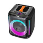 Coolsound Partybox Altoparlante Karaoke 8" - Bluetooth - 30W - Illuminazione RGB - 2 microfoni wireless inclusi - Ingresso per strumenti e microfoni aggiuntivi - Colore nero - immagine 2