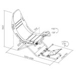 Cromad Slim Racing Seat Sedile simulatore di corsa - Supporto per pedali e volante regolabili - Design pieghevole - immagine 4