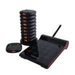 Approx Customer Caller Kit Segnalatore clienti - Base di ricarica - 10 unità - Portata 400 m - Trasmettitore con tastiera tattile - Colore nero - immagine 2