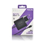 NGS GAN 45W‑C Caricatore da muro GaN 45W - USB‑C - PD3.0 PPS - Ricarica intelligente per laptop/tablet/smartphone - Protezione da sovraccarico e cortocircuiti - Cavo da 1,5 m - Colore nero - immagine 4