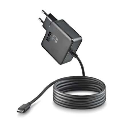 NGS GAN 65W‑C Caricatore da muro GaN 65W - USB‑C - PD3.0 PPS - Ricarica intelligente per laptop/tablet/smartphone - Protezione da sovraccarico e cortocircuiti - Cavo da 1