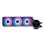 Unykach Aquastorm NEO 360 Kit di raffreddamento a liquido - 3 ventole da 120 mm - Illuminazione RGB - Visualizzazione della temperatura della CPU - Tubo da 38 mm - immagine 2