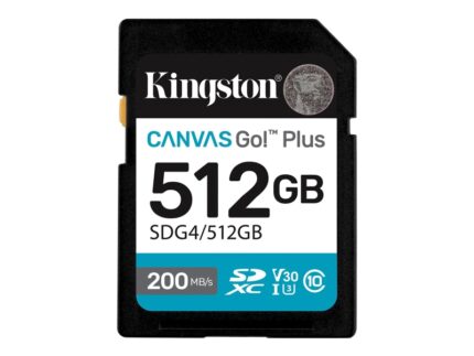 Kingston Scheda SDXC 512GB UHS-I U3 V30 Classe 10 200MB/s Canvas Go Plus