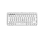 Logitech Pebble Keys 2 K380s Tastiera wireless - Bluetooth + RF Logi Bolt - Tasti silenziosi a profilo ribassato - Easy‑Switch per 3 dispositivi - Formato Mini QWERTY - Batteria fino a 36 mesi - Colore bianco
