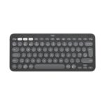 Logitech Pebble Keys 2 K380s Tastiera wireless - Bluetooth + RF Logi Bolt - Tasti silenziosi a profilo ribassato - Easy‑Switch per 3 dispositivi - Formato Mini QWERTY - Batteria fino a 36 mesi - Colore grafite
