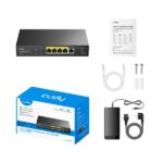 Cudy Router VPN - Ethernet 1Gbps - 4 uscite GbE PoE - 60W - Gestisce fino a 200 punti di accesso - USB 3.0 - Indicatori LED - Metallo - 190x100x28mm - Colore nero - immagine 2