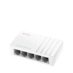 Cudy Switch 5 porte RJ45 - Alimentazione tramite USB-C - Capacità di commutazione 10 Gbps - Indicatori LED - Funzione di monitoraggio IGMP - 88 x 52,5 x 24 mm - Colore bianco - immagine 3