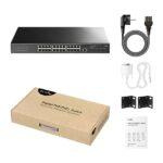 Cudy Switch gestito a 28 porte - Gestito - Capacità di commutazione 128 Gbps - 24x RJ45 GbE - 4x SFP+ - 440x205x44 mm - Colore nero - immagine 4