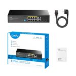 Cudy Switch 12 porte - Capacità di commutazione 24 Gbps - 8x RJ45 PoE+ - 2x RJ45 GbE - 2x Gigabit SFP - Riavvio automatico - Indicatori LED - 256x170x44 mm - Colore nero - immagine 2